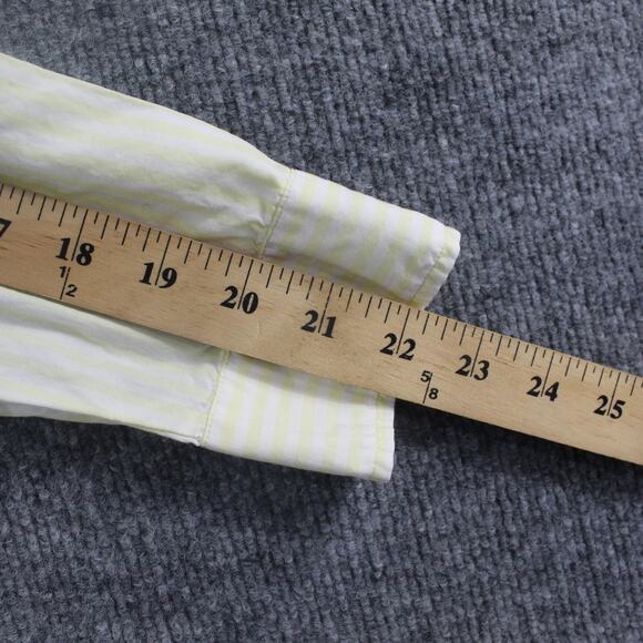 Frank Eileen Shirt Womens Small Silvio Striped Yellow Button Down Work Business - Picture 10 of 10